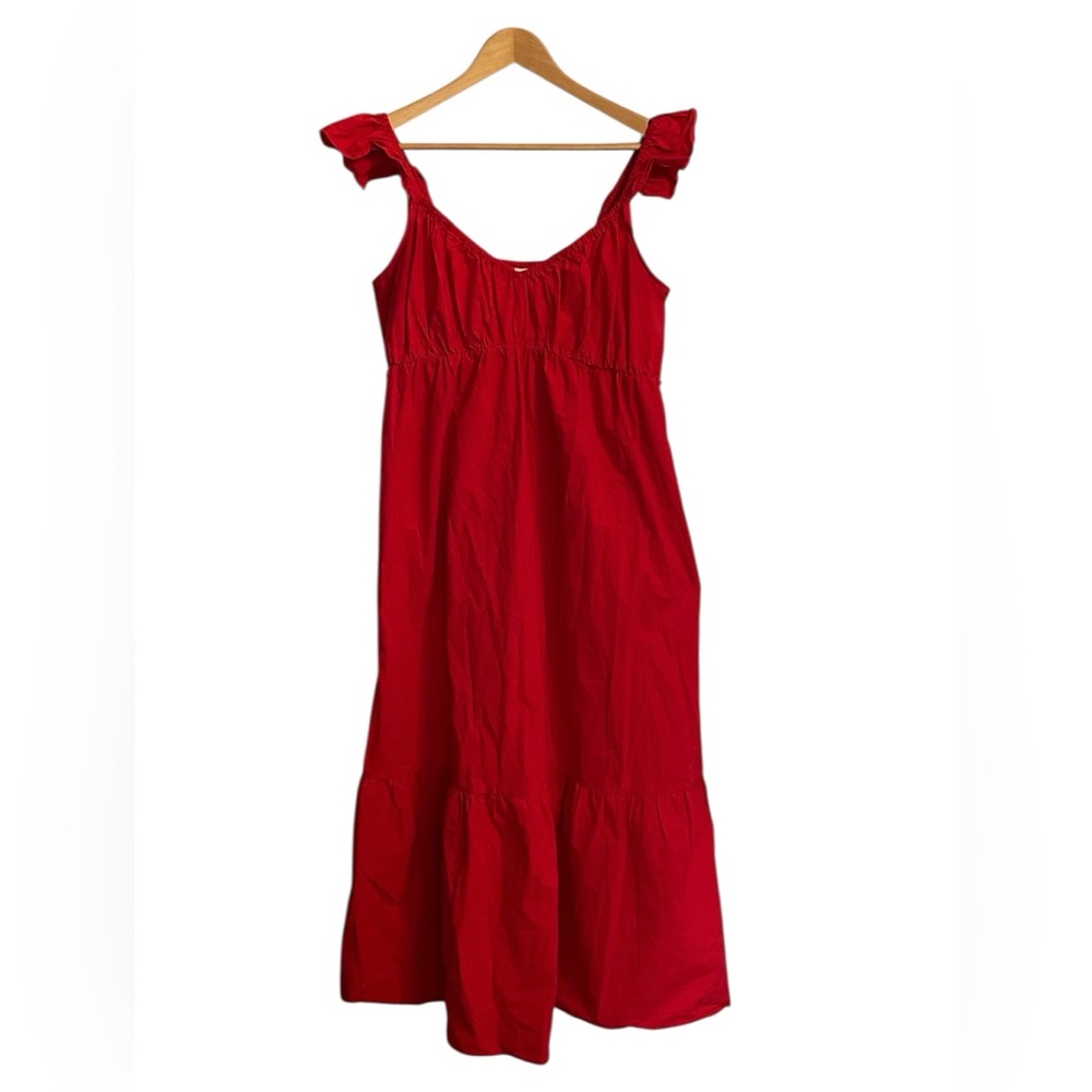 Y2- Large Flutter Cap Sleeve Universal Thread Red… - image 2